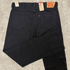 NEW Levi's 501 Original Jeans Mens 40x38 Black Straight Leg Button Fly